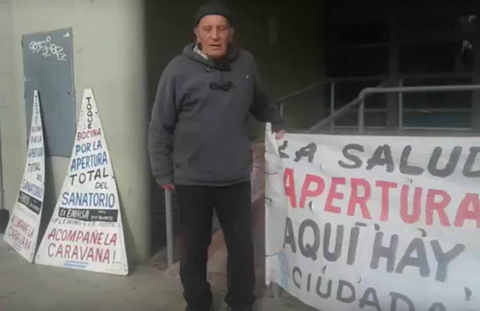 Jubilado exige la reapertura del sanatorio Eva Duarte