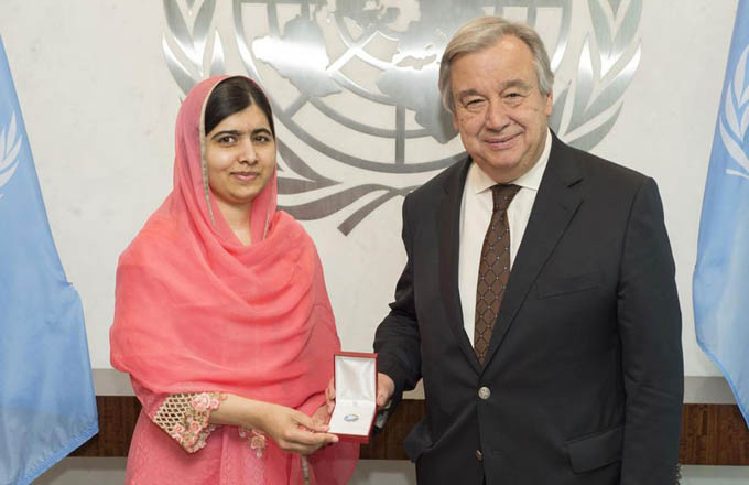 Malala Yousafzai es la más joven Mensajera de la Paz de ONU