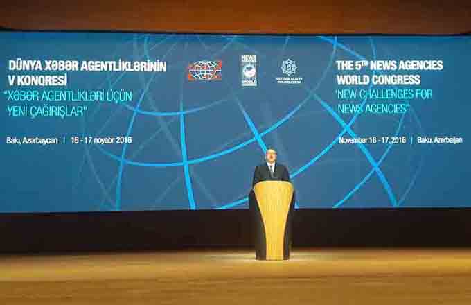 Aliev inauguró V Congreso Mundial de Agencias