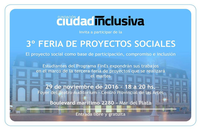 Se viene la 3º Feria de Proyectos Sociales