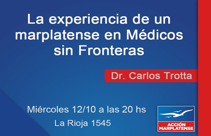 "La experiencia de un marplatense en Médicos Sin Fronteras"
