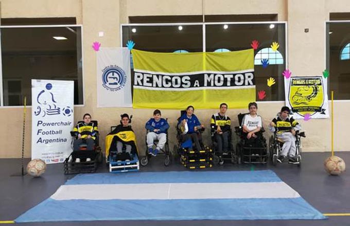 Nueva fecha de la Liga Argentina de Fútbol en sillas motorizadas
