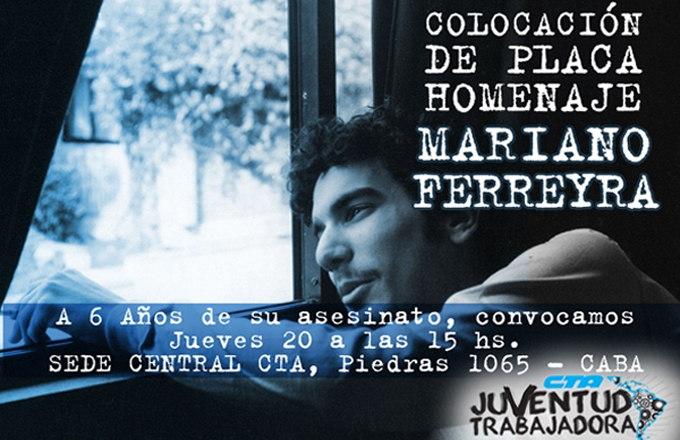 Homenaje a Mariano Ferreyra